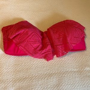 Jessica Simpson Hot Pink strapless bikini top only